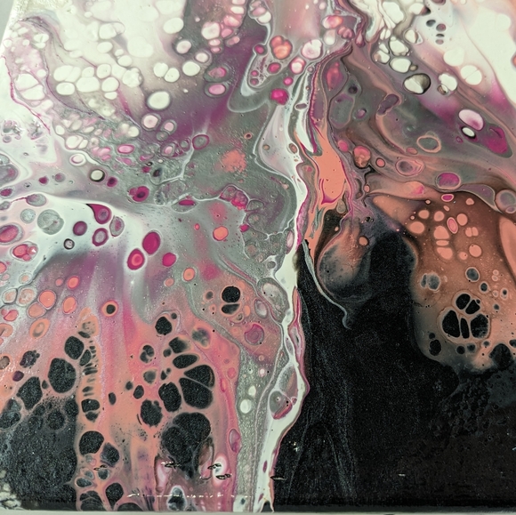 HandPainted Acrylic on Canvas "Lovely Pink Explosion" - Picture 3 of 4
